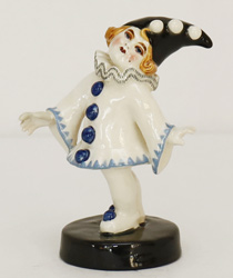 Jugendstil Keramik Figur Pierrette