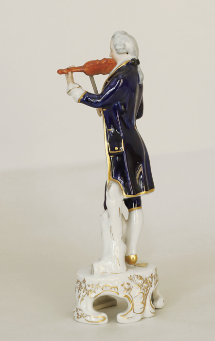 Royal Dux Geiger Porzellanfigur Musikant