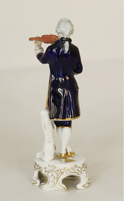 Royal Dux Geiger Porzellanfigur Musikant