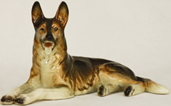 Cortendorf Keramik Schaeferhund Tierkeramik