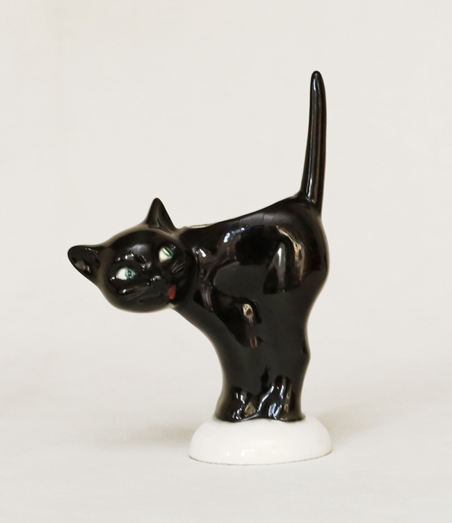 schwarze Goebel Hummel Porzellan Katze