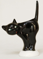 schwarze Goebel Hummel Porzellan Katze