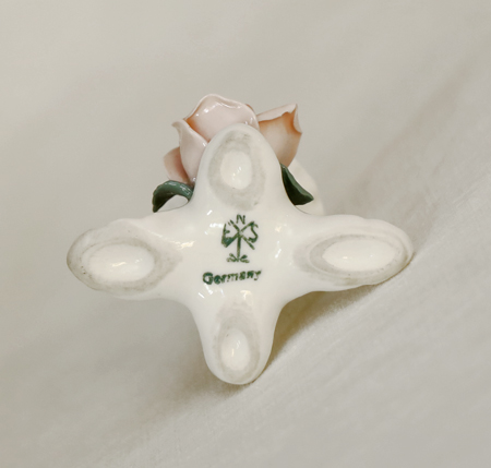 Porzellan Kerzenstaender Kerzenhalter Rosenbluete Karl Ens