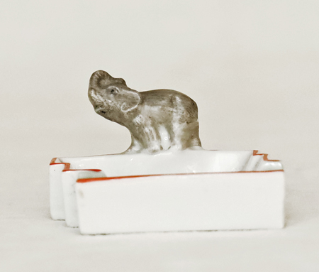Porzellan Ascher Elefant Zierascher Tierporzellan