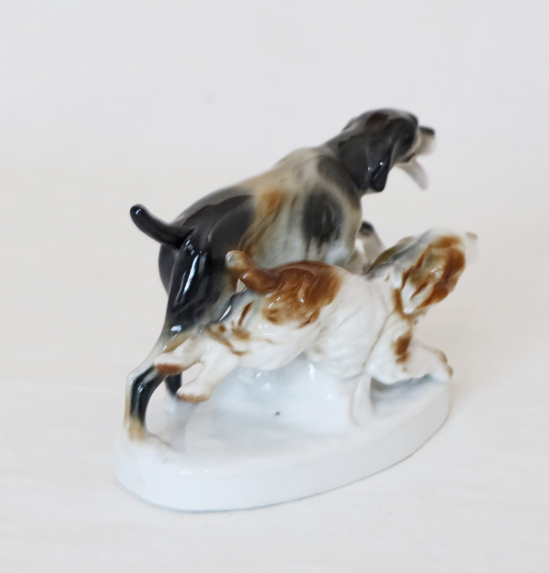 Porzellan Jagdhunde Carl Scheidig Graefenthal