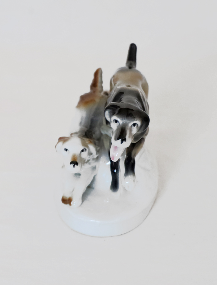 Porzellan Jagdhunde Carl Scheidig Graefenthal