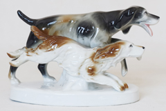 Porzellan Jagdhunde Carl Scheidig Graefenthal