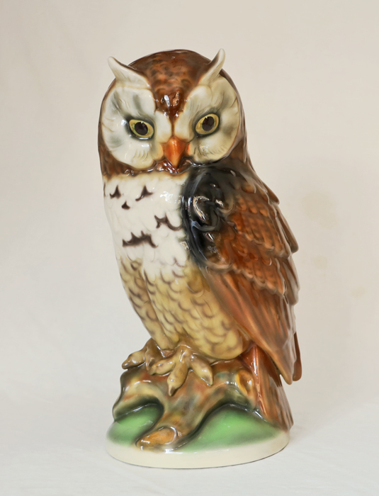 Grosse Keramik Eule Steffl Fayencen Wien Austria