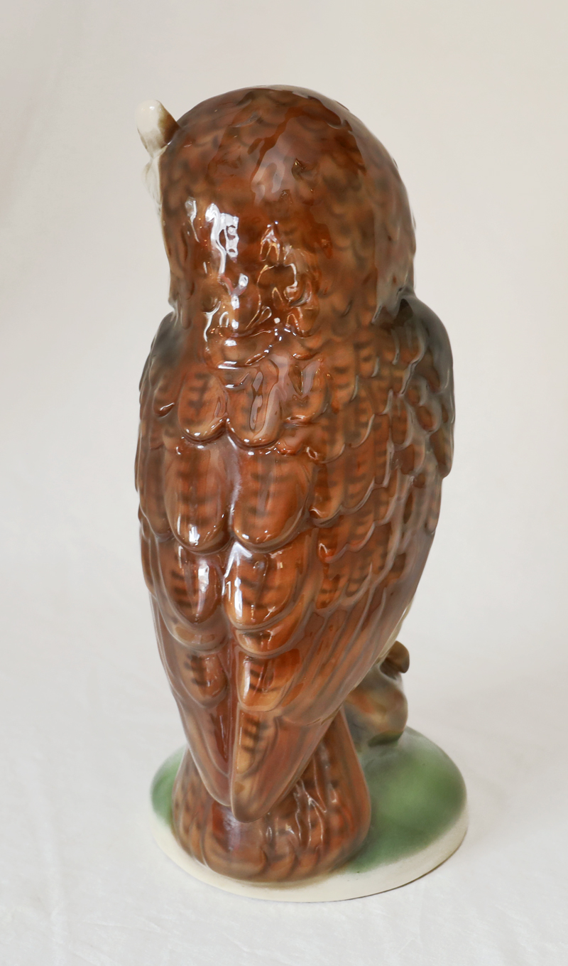 Grosse Keramik Eule Steffl Fayencen Wien Austria