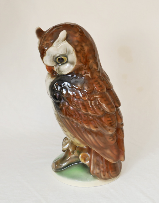 Grosse Keramik Eule Steffl Fayencen Wien Austria