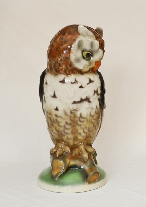 Grosse Keramik Eule Steffl Fayencen Wien Austria