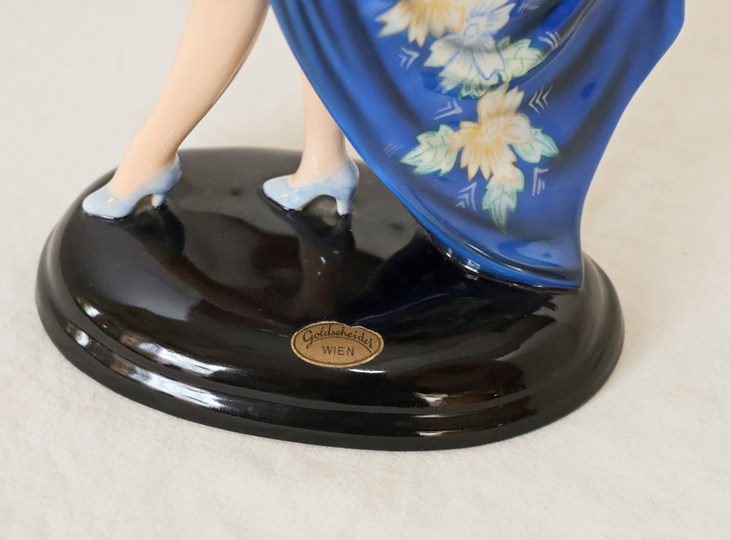 Goldscheider Keramik Figur Taenzerin Adrienne Dakon