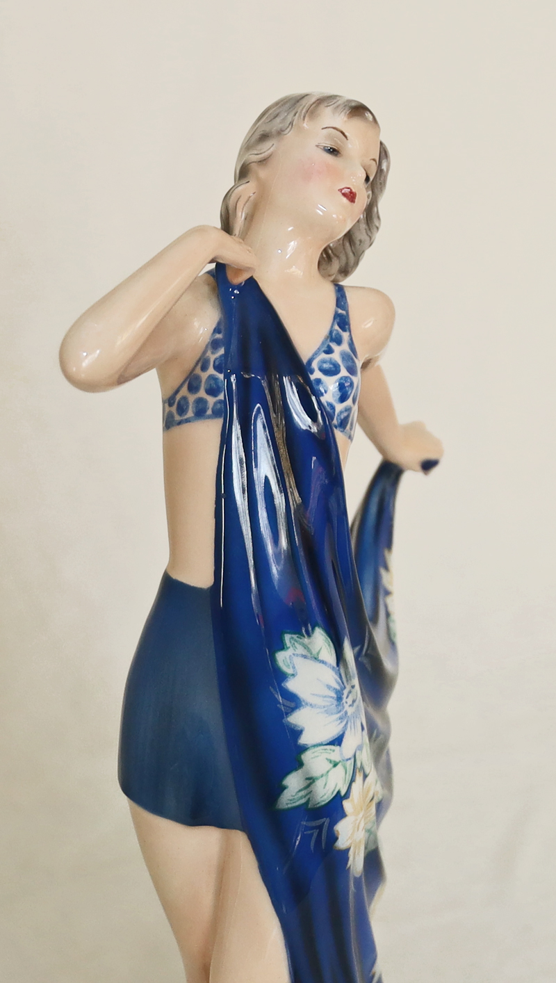 Goldscheider Keramik Figur Taenzerin Adrienne Dakon