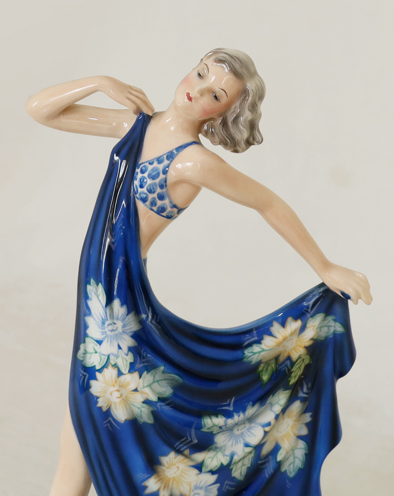 Goldscheider Keramik Figur Taenzerin Adrienne Dakon