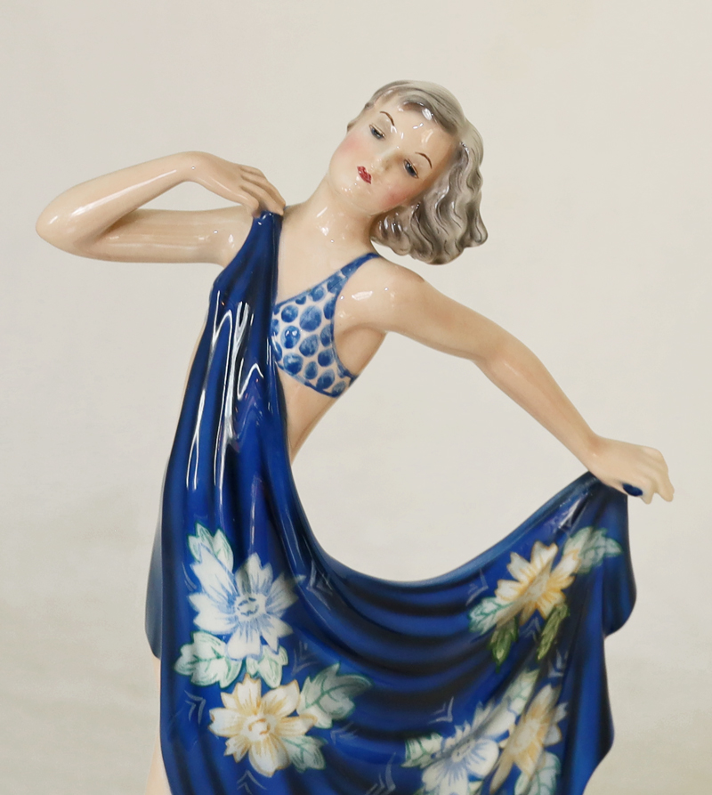 Goldscheider Keramik Figur Taenzerin Adrienne Dakon