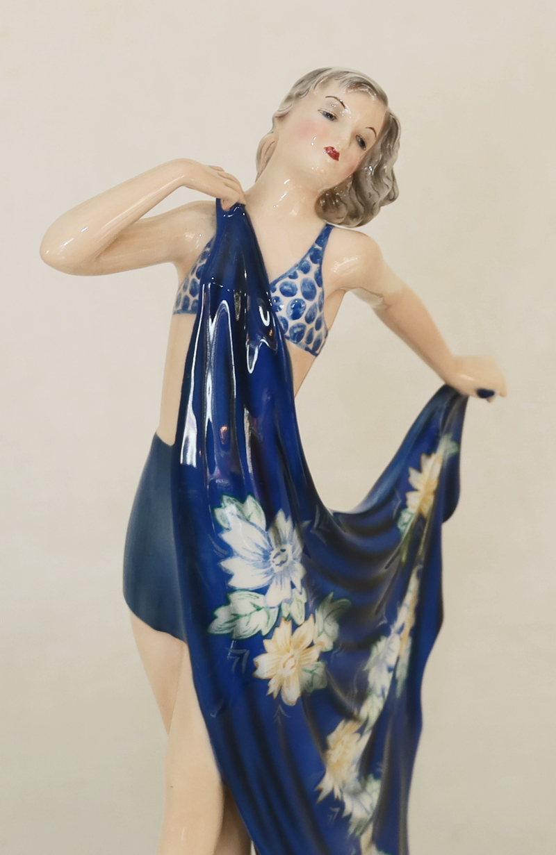 Goldscheider Keramik Figur Taenzerin Adrienne Dakon