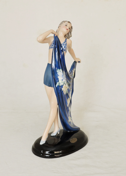 Goldscheider Keramik Figur Taenzerin Adrienne Dakon