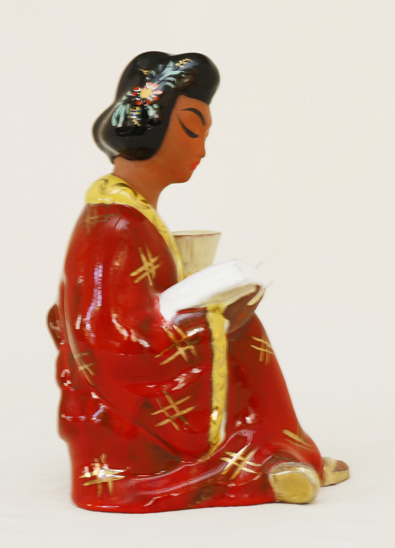 Chinesin Keramikfigur Carli Bauer Gretl Braun