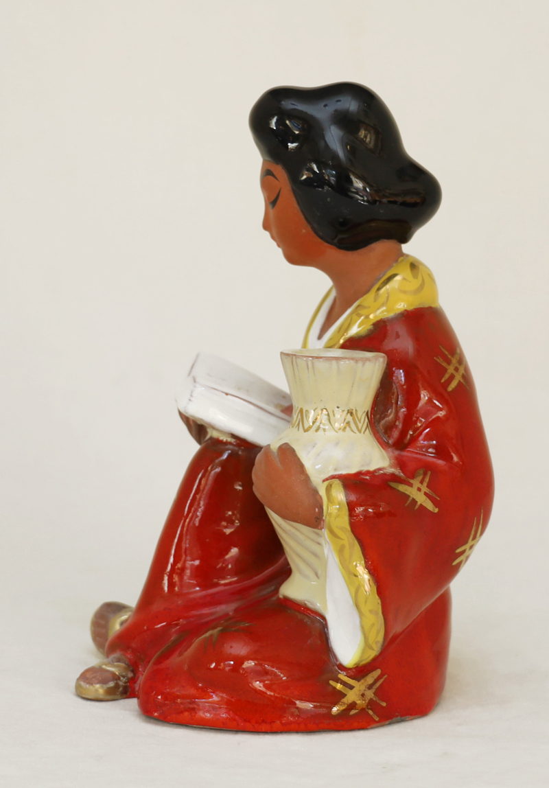 Chinesin Keramikfigur Carli Bauer Gretl Braun