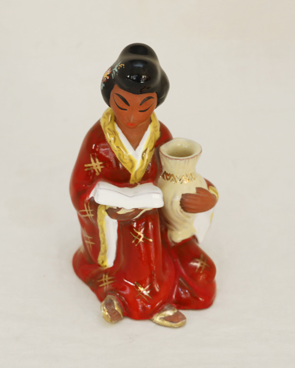 Chinesin Keramikfigur Carli Bauer Gretl Braun