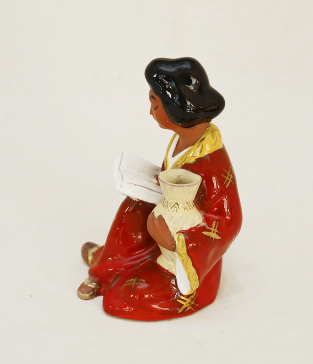 Chinesin Keramikfigur Carli Bauer Gretl Braun