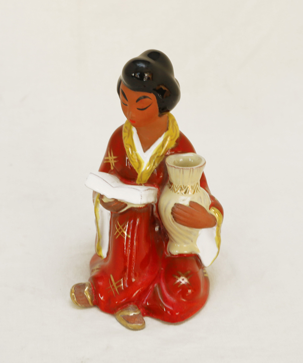 Chinesin Keramikfigur Carli Bauer Gretl Braun