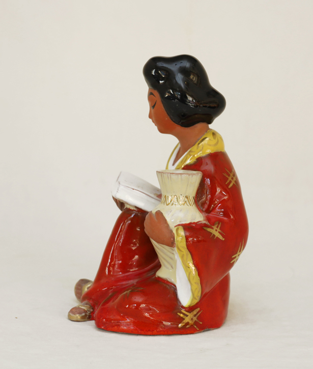 Chinesin Keramikfigur Carli Bauer Gretl Braun