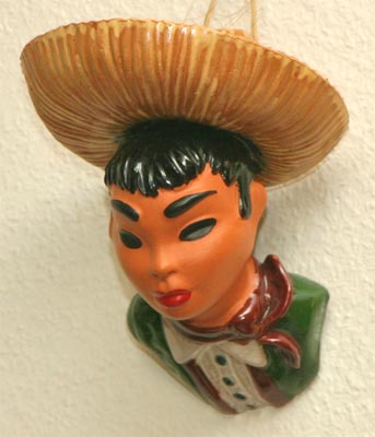 Coneye Wandmaske Keramik Mexikaner