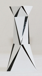 Design Porzellan Vase Jugendstil schwarz weiss