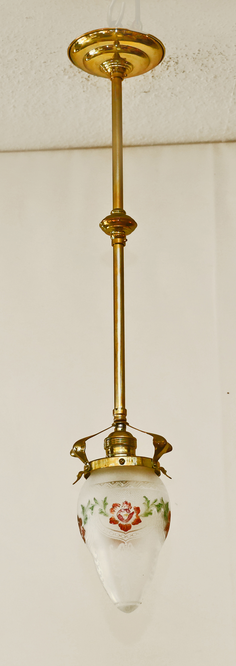 Jugendstil Messing Lampe Haengelampe