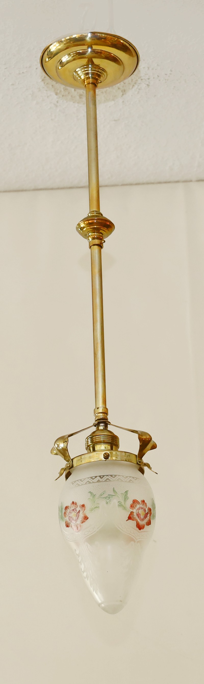 Jugendstil Messing Lampe Haengelampe