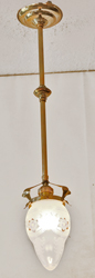 Jugendstil Messing Lampe Haengelampe