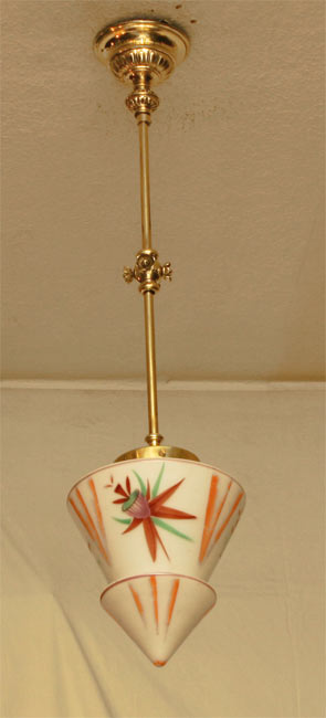 Art Deco Hängelampe Messinglampe