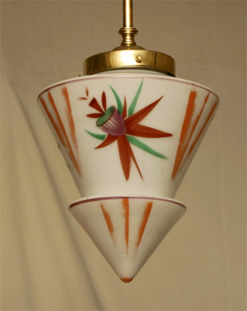 Art Deco Hängelampe Messinglampe
