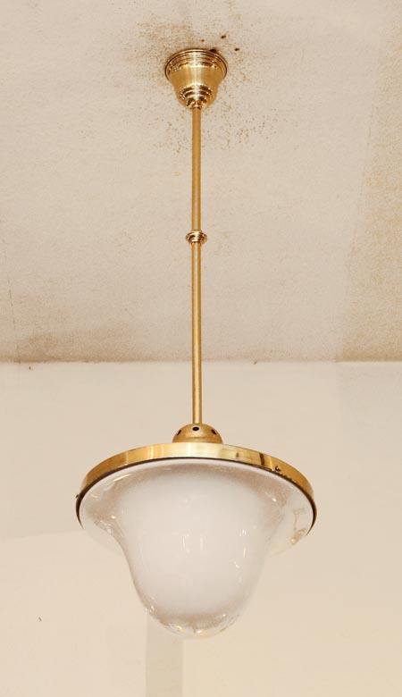 Art Deco Lampe Messing