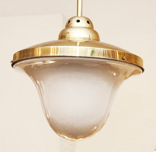 Art Deco Lampe Messing