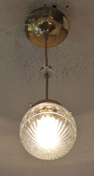 Art Deco Haengelampe Messing Lampe