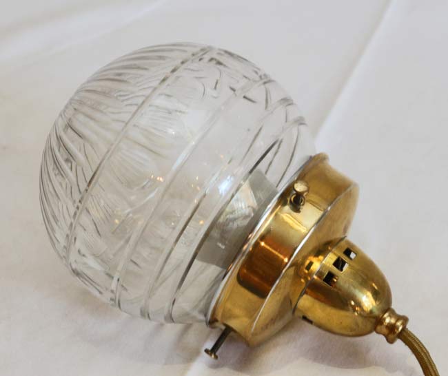Art Deco Haengelampe Messing Lampe