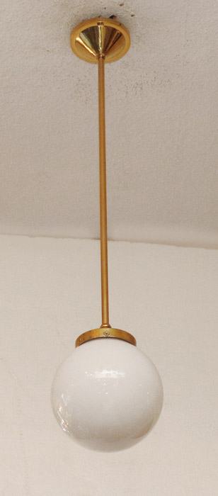 Art Deco Lampe Messing Haengelampe