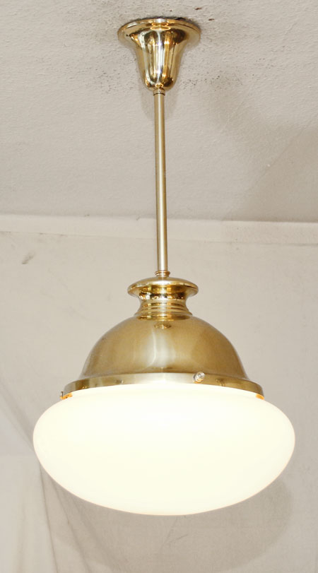 Art Deco Lampe Messing Haengelampe