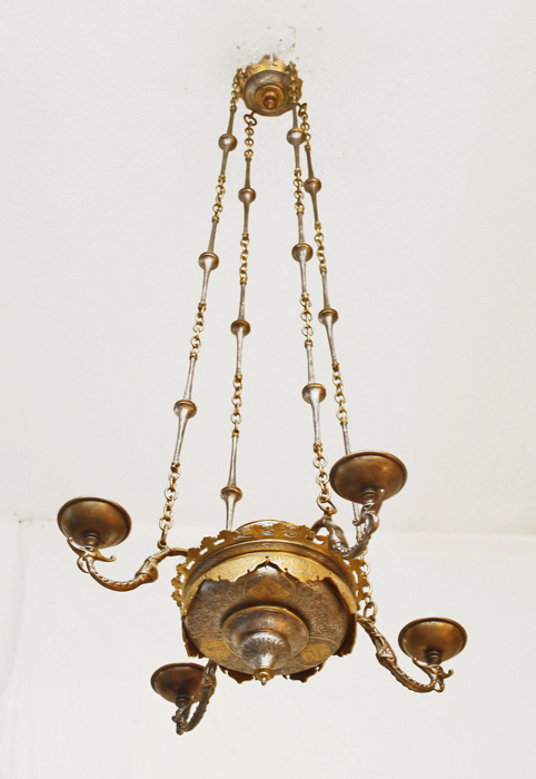 Antiker Kerzenluster Messing