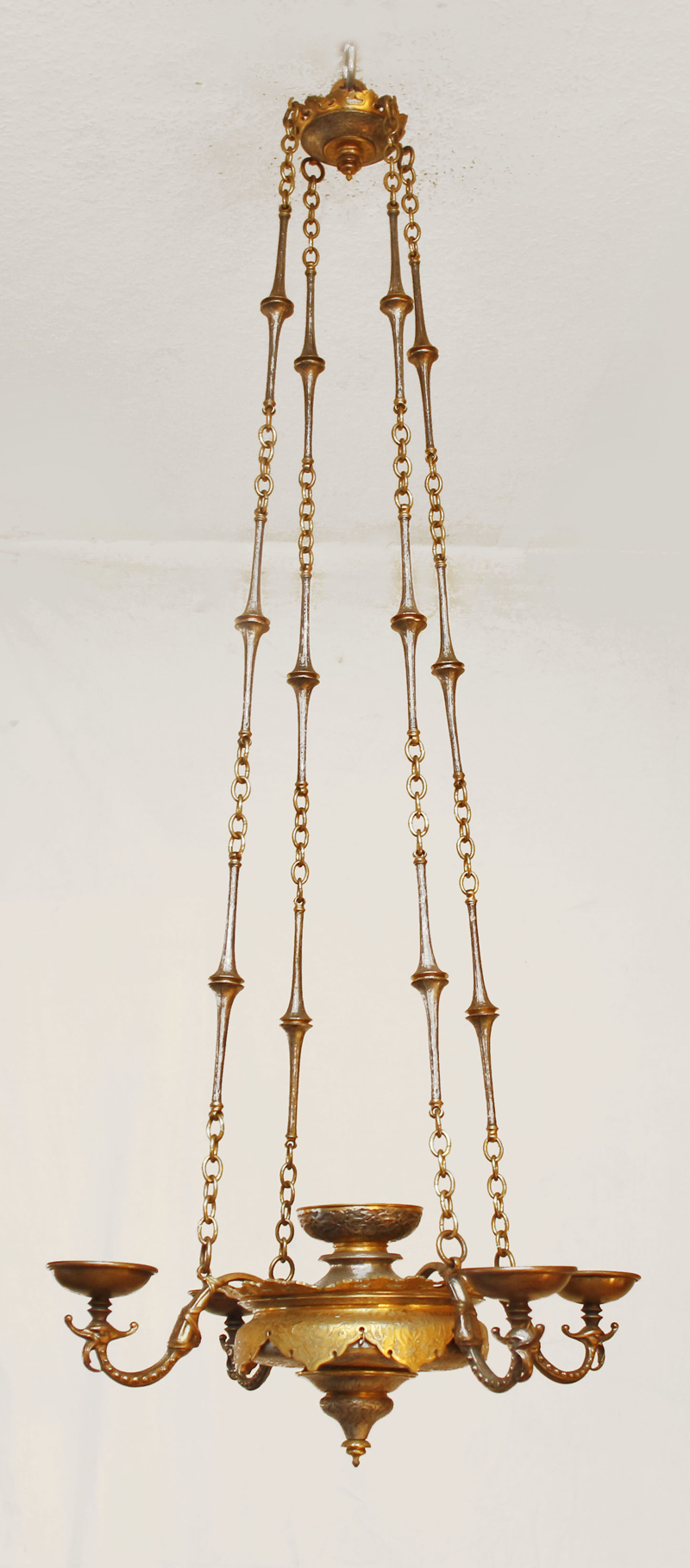 Antiker Kerzenluster Messing