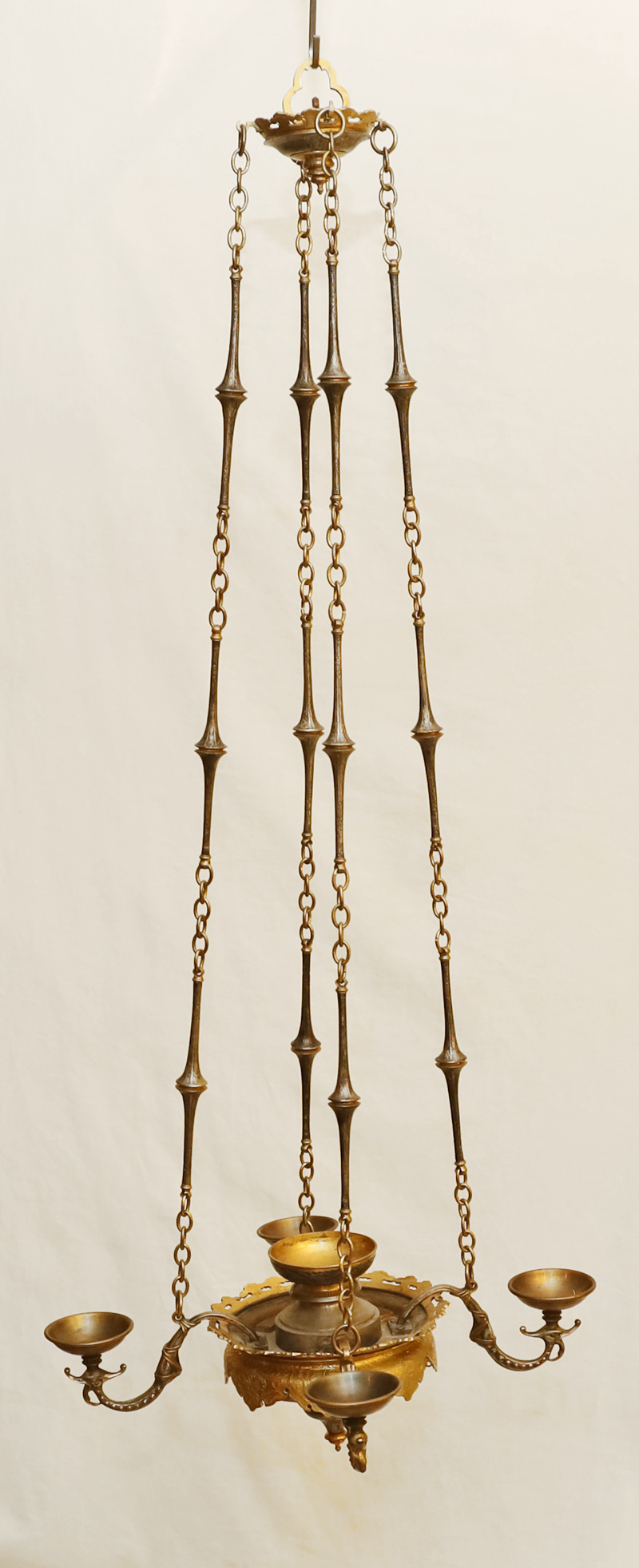 Antiker Kerzenluster Messing