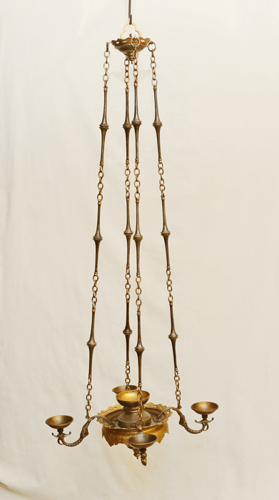 Antiker Kerzenluster Messing