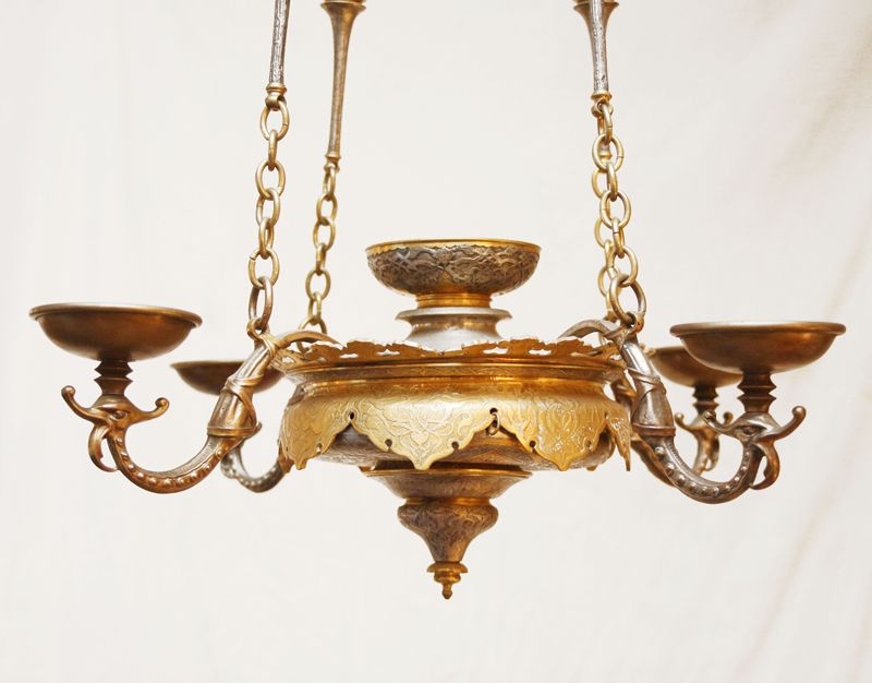 Antiker Kerzenluster Messing