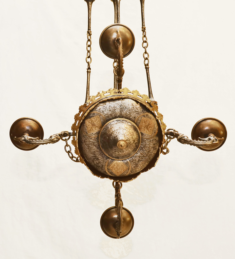 Antiker Kerzenluster Messing