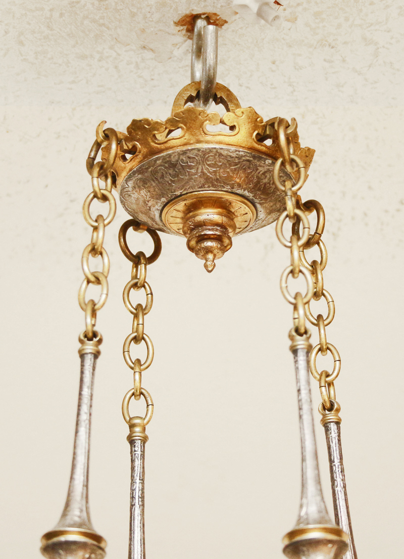 Antiker Kerzenluster Messing