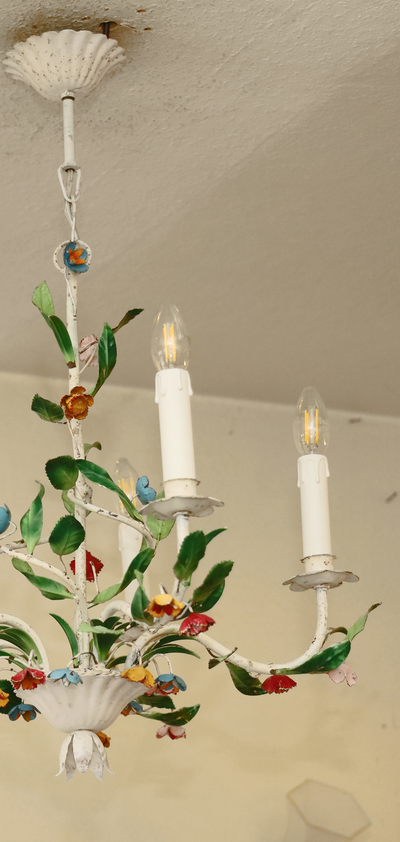 Jugendstil Blumenluster floraler L&uuml;ster Lampe