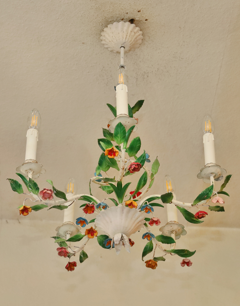 Jugendstil Blumenluster floraler L&uuml;ster Lampe