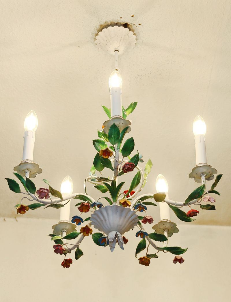 Jugendstil Blumenluster floraler L&uuml;ster Lampe